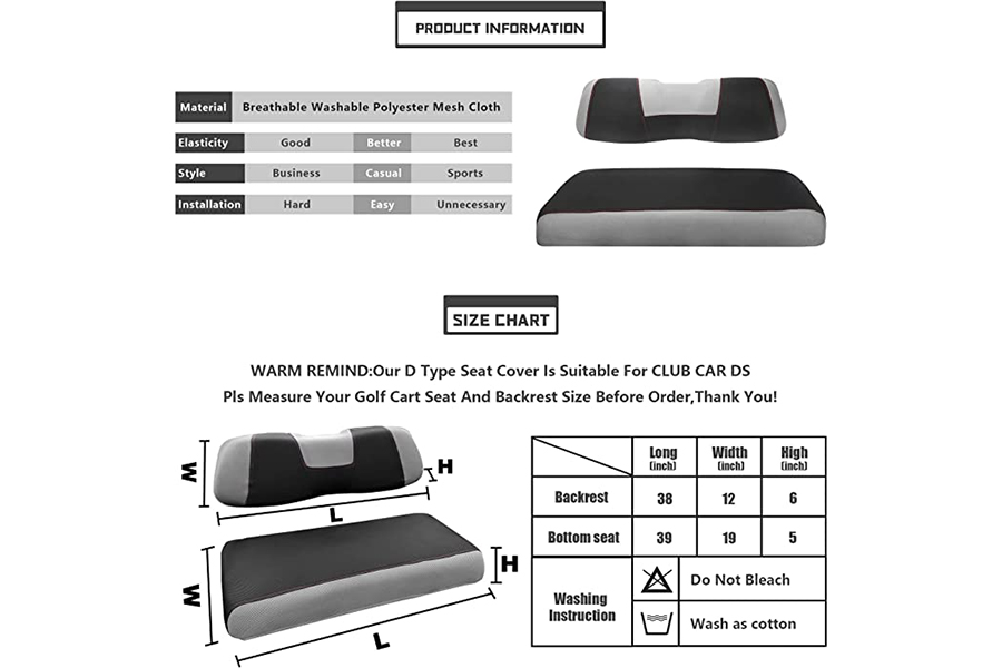 Bọc Ghế Dtype Xám & Đen